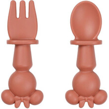 SET AUS 2 SILIKON-BESTECK - 2 TEILE Silikonbesteck-Set MINNIE