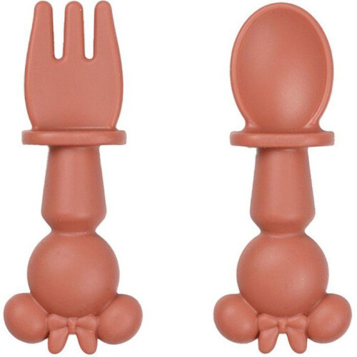 SET AUS 2 SILIKON-BESTECK - 2 TEILE Silikonbesteck-Set MINNIE