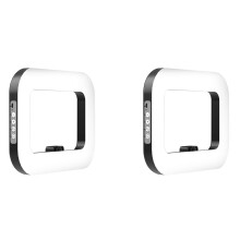 2X Anillo de Luz LED Recargable de Mano para Teléfono Móvil, Portátil, Transmisión en Vivo, Fotografía, Luz para Selfies de Escritorio