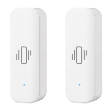 2X Tuya Vibrationssensor ZigBee Tuya Sensor Monitor App Kontroll Säkerhetsskydd Zigbee Sensor Motion Shock Alarm