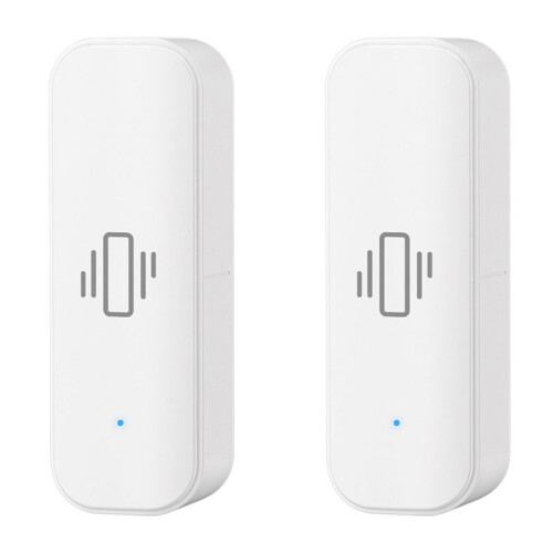 2X Tuya  Vibrationssensor ZigBee Tuya Sensor Monitor App Kontroll Säkerhetsskydd Zigbee Sensor Motion Shock Alarm