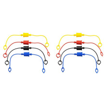 8 Sets Hydraulic Quick Coupler Male Dust Cap and Female Plug Cover, Rubber Dust Caps/Plugs(ISO-A 1/4Inch)