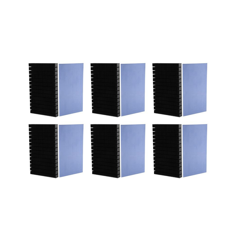 6X Diy Aluminum Radiator For Rtx 3080 3090 Card Backside Vram, Mod Gpu Backplate 150X90x15mm Black 4713729376054