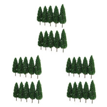 30Pcs Pine Trees 1:25 Model Train Railway Building Green Model Tree for O G Scale 1/25 Railroad Layout Diorama Scenery