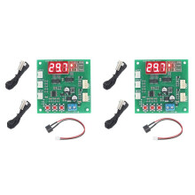 2X 2 Kanaals 4 Draads 12V 24V 48V PWM Motor Fan Speed Controller Digitale Display Gouverneur Temperatuurregeling