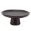 Tall Solid Wood Fruit Plate, 16.5cm Diameter, Black 3