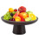 Tall Solid Wood Fruit Plate, 16.5cm Diameter, Black 4