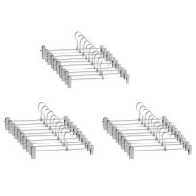 Byxhängare,Kjolhängare med Klämmor Utrymmesbesparande,Justerbara Klämmor Galgar KläDhängare för Byxor 30-Pack