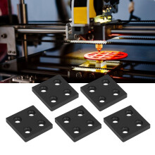 5 Stück Schwarze Aluminium-Profil-Endkappen für 4040 Doppelnut-Profile, Metallabdeckplatte