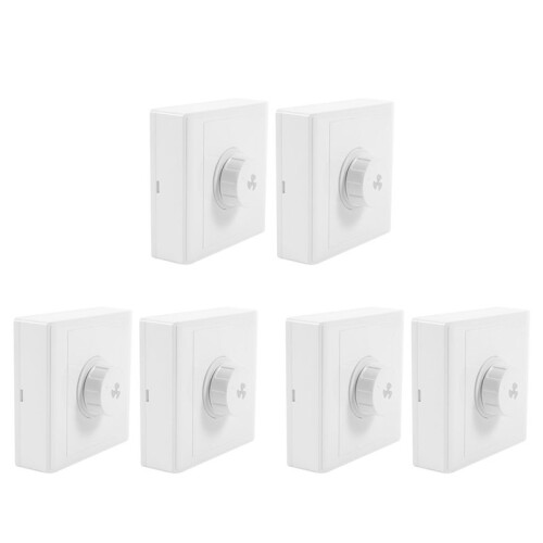 6Pcs Ceiling Fan Stepless Speed Governor Surface Mounted Fan Speed