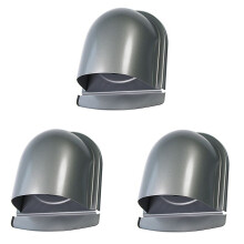 3pcs 4Inch 100mm Waterproof Stainless Steel Vent Vent Hood Anti-Corrosion Exhaust Extractor for Wall Air Outlet Cover,B