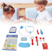 Kinder-Spielarzt-Set mit Arztkittel, Stethoskop, Krankenhaus-Medizin-Spielzeug, Kunststoff