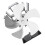 5-Blade Wood Stove Fan Silver Trapezoid Base 12
