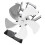 5-Blade Wood Stove Fan Silver Trapezoid Base 10