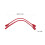 Cowhide Leather DIY Bag Handles 38.5x1cm Replacement Pair Red 2