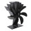 7-Blade Heat Powered Stove Fan Aluminum Black 12