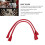 Cowhide Leather DIY Bag Handles 38.5x1cm Replacement Pair Red 5