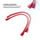 Cowhide Leather DIY Bag Handles 38.5x1cm Replacement Pair Red 6
