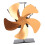 5 Blade Heat Powered Stove Fan, Gold, 0.74kg 10