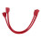 Cowhide Leather DIY Bag Handles 38.5x1cm Replacement Pair Red 12