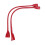 Cowhide Leather DIY Bag Handles 38.5x1cm Replacement Pair Red 13