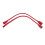Cowhide Leather DIY Bag Handles 38.5x1cm Replacement Pair Red 15