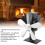 5 Blades Heat Powered Stove Fan, Silver Vertical 3
