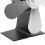 5 Blades Heat Powered Stove Fan, Silver Vertical 5