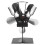 5 Blades Heat Powered Stove Fan, Silver Vertical 10