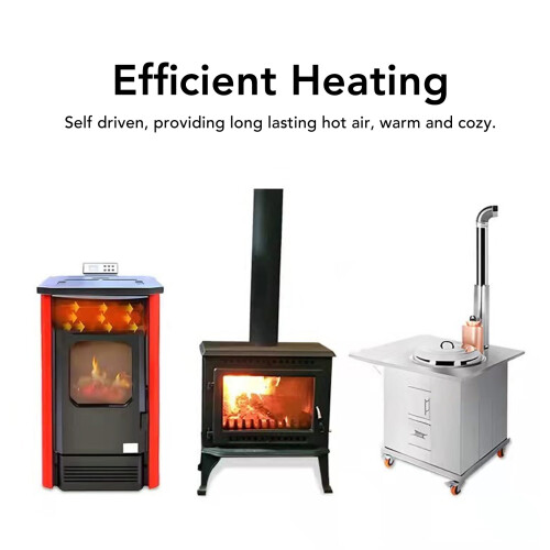 Stove Fan 6-Blades Thermoelectric Black Log Burner 2