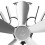 5 Blades Heat Powered Stove Fan, Silver Vertical 9
