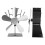 5 Blades Heat Powered Stove Fan, Silver Vertical 12