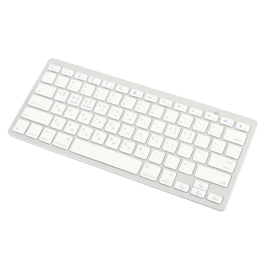 Mini Wireless Keyboard 78 Keys Tooth Ultra Thin For Ios Android Windows Blue/White 9361388247540