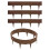 Stone Effect Lawn Edging, Flexible Plastic Garden Border, 2.3m BROWN 8