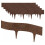 Stone Effect Lawn Edging, Flexible Plastic Garden Border, 2.3m BROWN 9