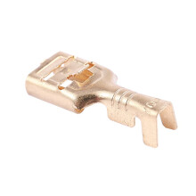 Messing 6.3 mm Stecker Weiblich Spaten Kabelklemmen, 200 Stueck