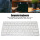 Wireless Mini 78-Key Ultra-Thin White Keyboard for Windows, Android, iOS 6