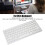 Wireless Mini 78-Key Ultra-Thin White Keyboard for Windows, Android, iOS 13