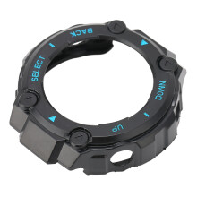 Plastischer Schutzdeckel für Amazfit T-Rex & T-Rex Pro, Schwarze Hülle, Blaue Schrift