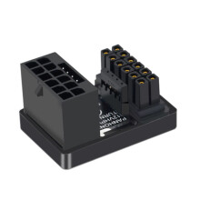 Carte Graphique PCIE5.0 ATX3.0 Alimentation 12VHPWR 12+4 16P 600W Mâle Vers Femelle 180 DegréS Connecteur Adaptateur Noir