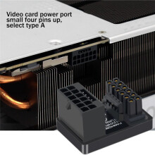 PCIE5.0 Card ATX3.0 Power Supply 12VHPWR 12+4 16P 600W Male to Female 180 Degree Adapter Connector Black