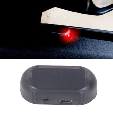 Car Solar Power Alarm LED Flash Light for Car Van Truck SUV Red