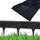Stone Effect Lawn Edging, Flexible Plastic Garden Border, 2.3m BLACK 1
