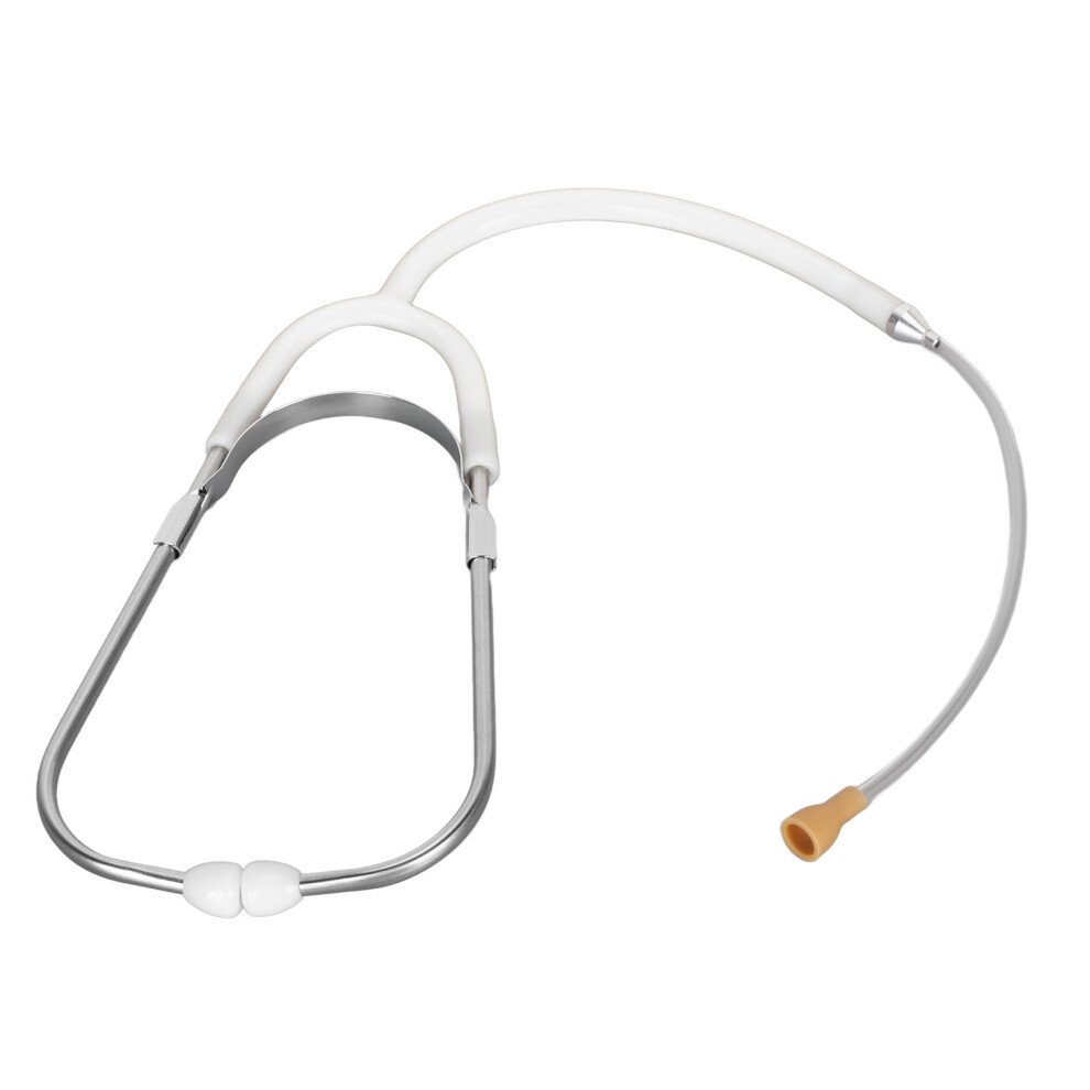 White Metal Binaural Listening Stethoscope Hearing Aid Accessory