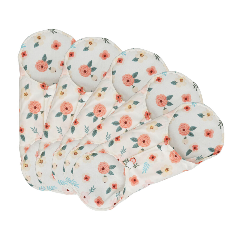 5pcs Washable Cloth Menstrual Pads Reusable Feminine Pads 8.66x11.02in