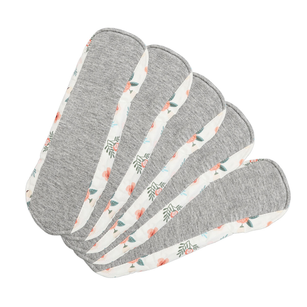 5pcs Washable Cloth Menstrual Pads, Breathable 7.87x9.06in Women Girls