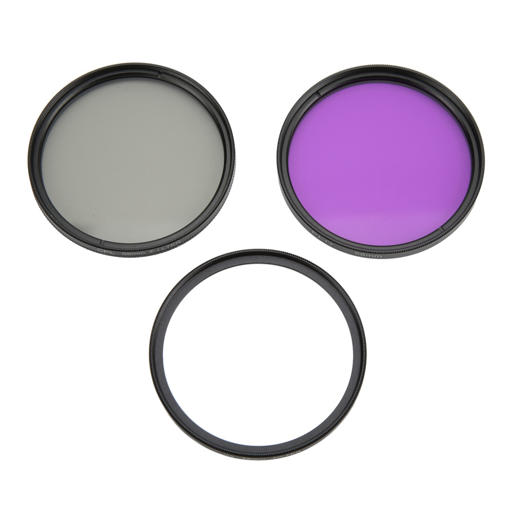 3Pcs Multi Coated Lens Filter Kit 58Mm Uv Cpl Fld Camera Filters 8701388250095