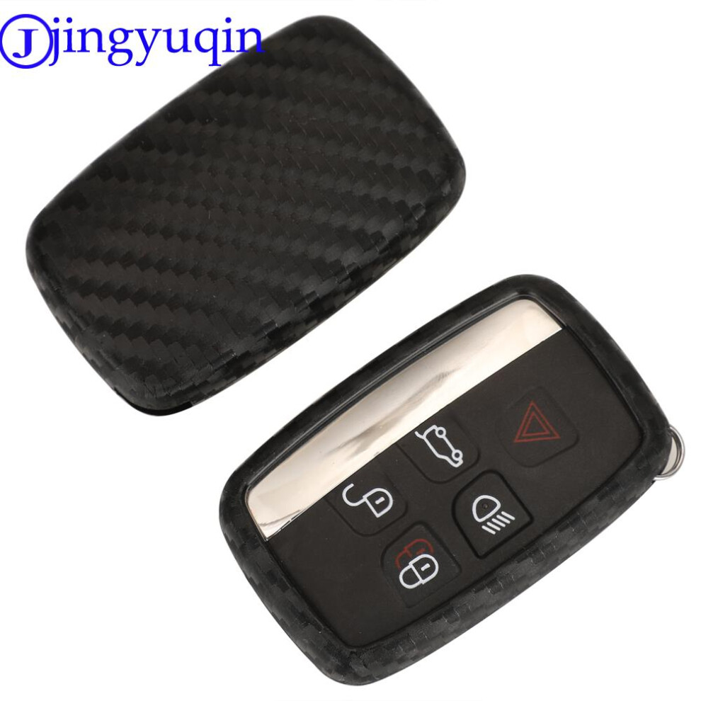 10P Remote Carbon Silicone Car Key Case For Land Rover Evoque Discovery 4 Rover Evoque For Xe Xfl Et Jaguar Freelander 6935161675139