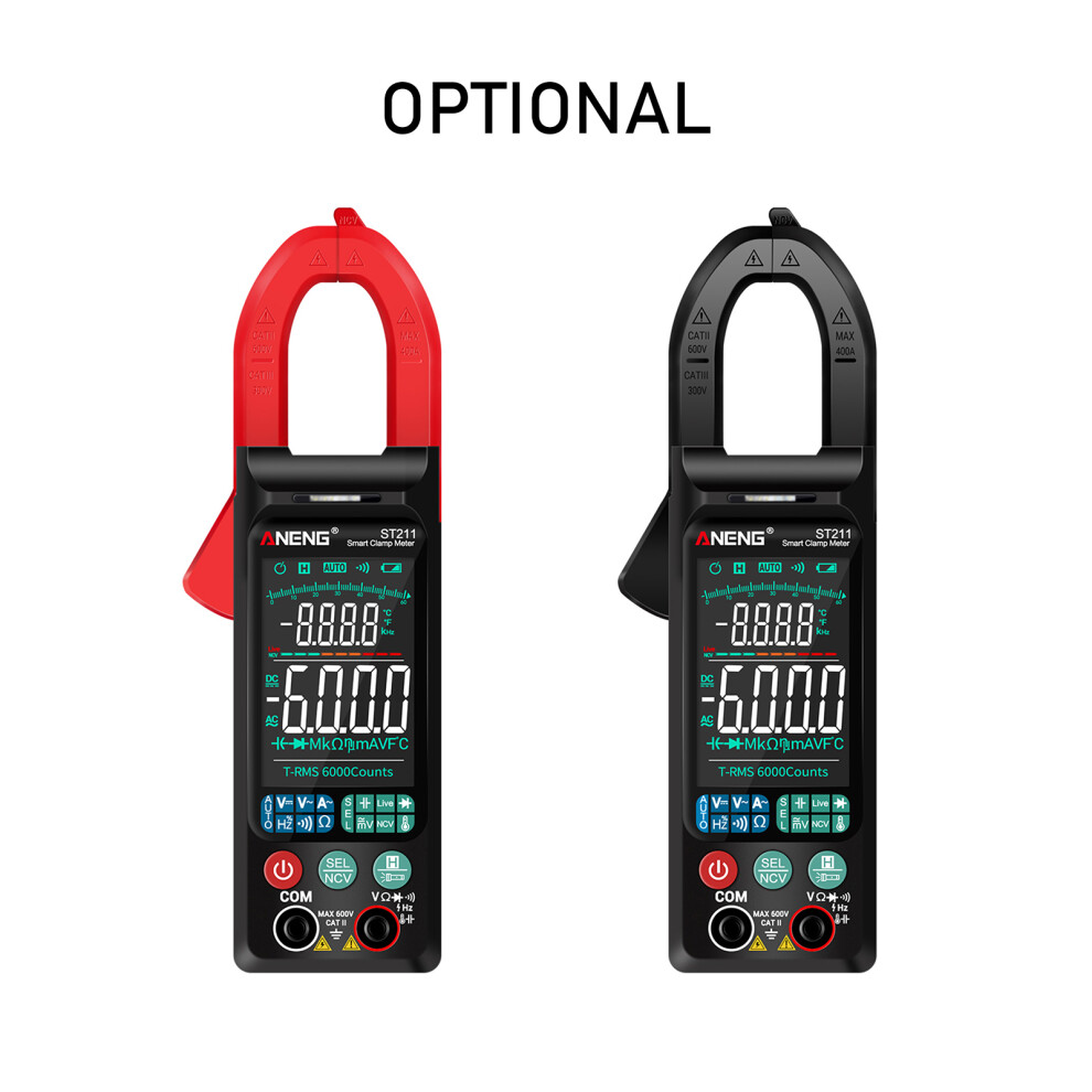 Aneng St211 6000 Counts Digital Ac Current Clamp Meter 400A With Backlight & Ncv 7891388250568