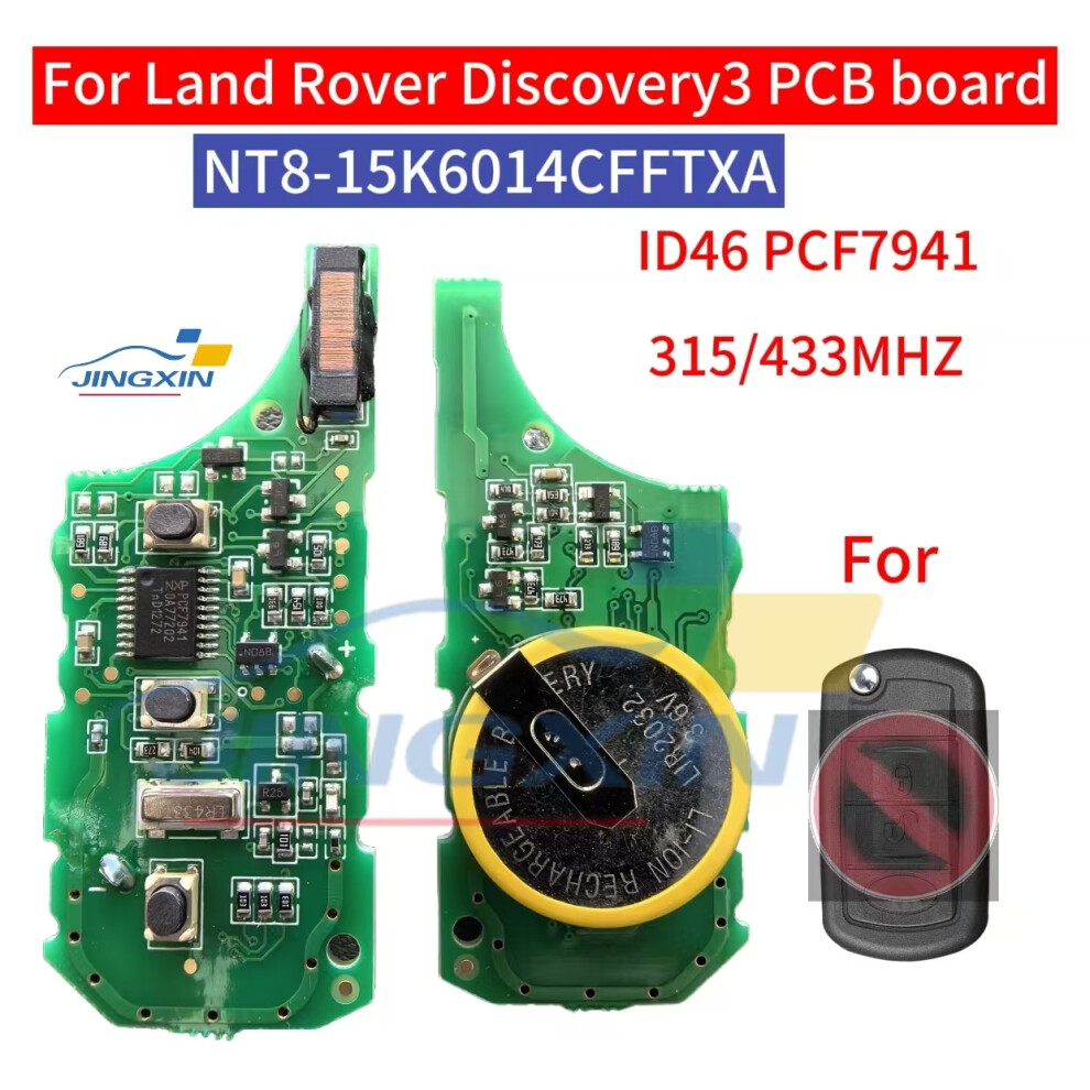 Pcb Rechargeable 315Mhz /433Mhz Id46 Pcf7941 Flip Remote Control Car Key Fob For Range Rover Sport Land Rover Discovery3 6935161674750